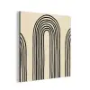 Boogvormen - Zwart - Strak aluminium wit klein -3d