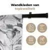 Wit - Marmer - Golvend - Grafiet Wandkleed katoen klein 269 -sfeer2