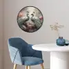 Pauwen - Pauwenveren - Vogels - Bloemen - Natuur Fotolijst rond zonder passe partout klein -sfeer2