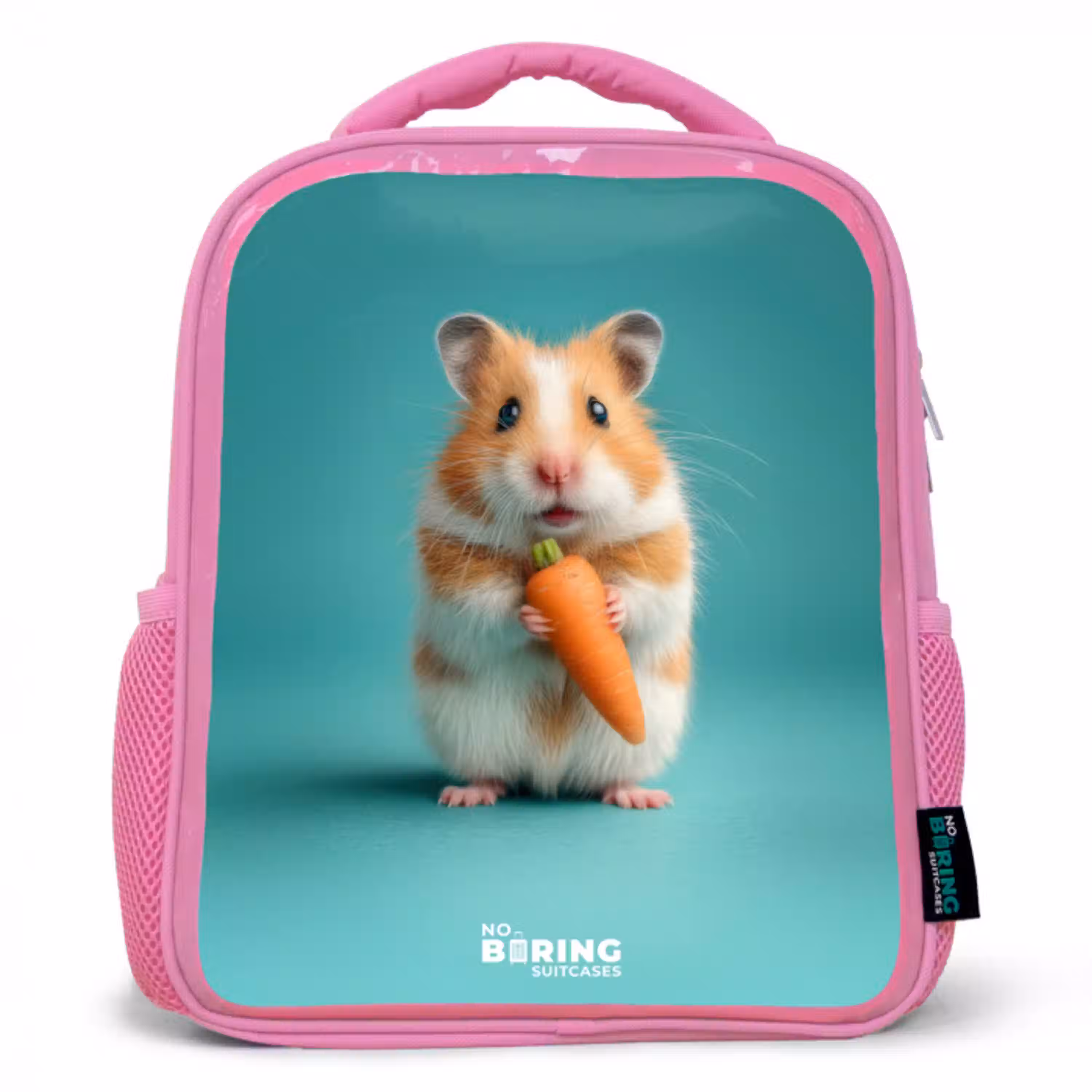 Hamster - Wortel - Dier Kinderrugzak - Roze middel -3d
