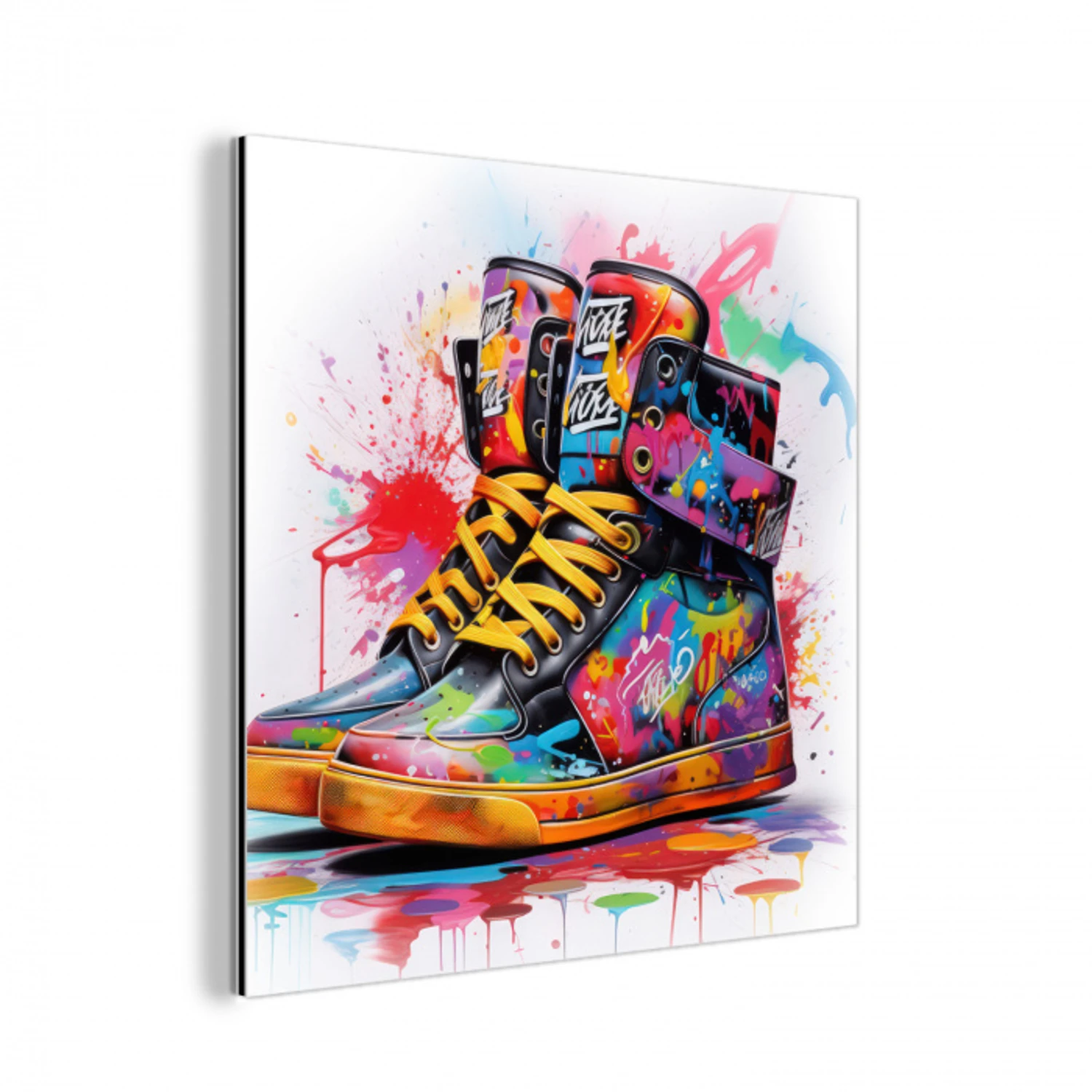 Schoenen - Graffiti - Wit - Kleuren aluminium wit klein -3d