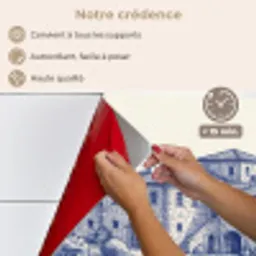 Rustiek - Landgoed - Blauw keuken achterwand spatscherm klein -spatscherm_FR