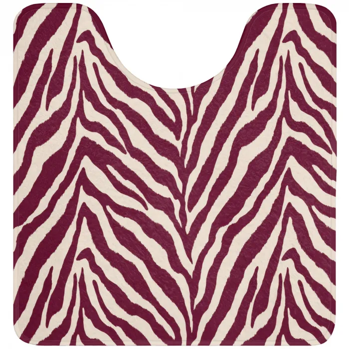 Zebra - Motief - Bordeaux - Rood WCmat U-uitsnede middel 1014 -3d