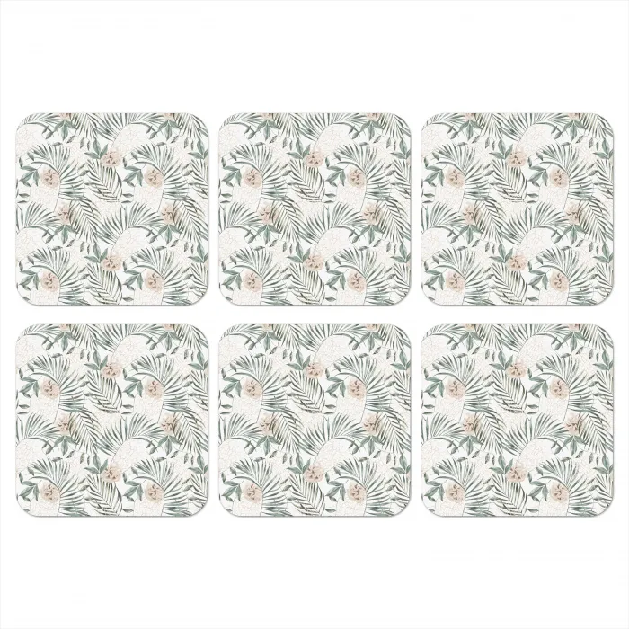 Monstera - Palmblad - Jungle - Tropisch onderzetter kurk middel -3d