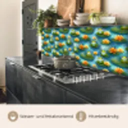Kikker - Lelies - Groen keuken achterwand 2 middel 871 -usp_DE