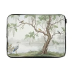 Reiger - Landschap - Groen laptophoes neopreen klein -3d