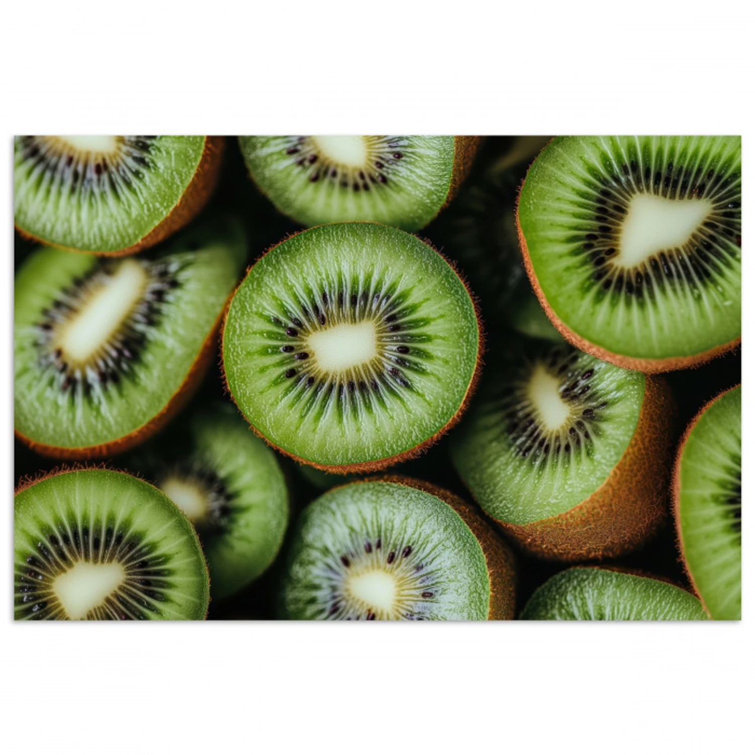 Kiwi - Fruit - Groen poster papier klein -3d
