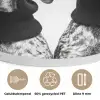 Honden - Bivakmuts - Zwart - wit Akoestische PET Vilt - Rond klein -closeup_NL