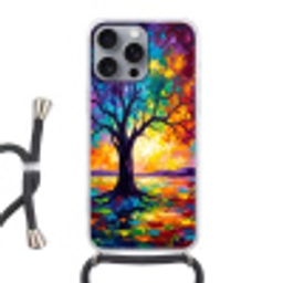 Boom - Landschap - Natuur - Abstract - Kleurrijk Hoesje iPhone 16 Pro Max met koord klein -3d