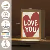Loveyou - Hart - Rood Light Box met kabel (Tafellamp) klein -USP_NL
