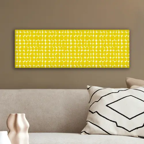 Stippen - Modern - Geel canvas 2cm klein 828 -sfeer3