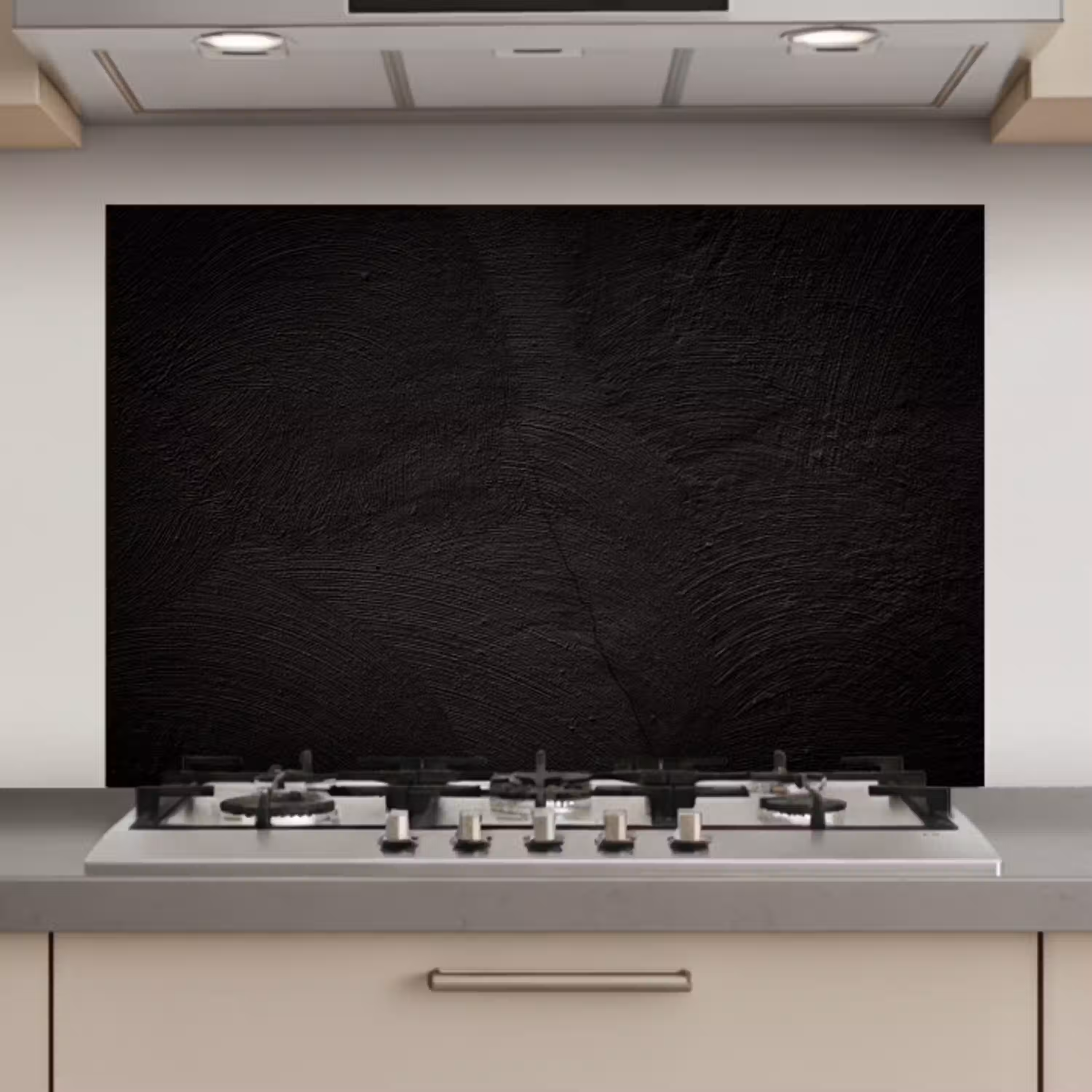 Beton print - Industrieel - Zwart keuken achterwand spatscherm klein -3d_website