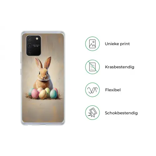 Paashaas - Pastel - Eieren Telefoonhoesje Samsung Galaxy S10 Lite klein -specsS10Lite