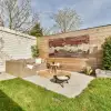 Muur - Baksteen - Verweerd Tuinposter op houten frame 2 cm dik xxl -sfeer2
