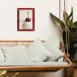 Cupcake - Kers - Rood tuinposter los doek klein -sfeer7