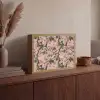 Pioenrozen - Botanisch - Vogel Light Box met batterij (Wandlamp) middel 907 -sfeer2