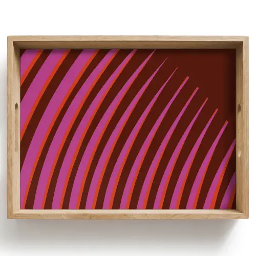 Lijnen - Rood - Beweging Dienblad Rechthoek middel -z3d_shopping