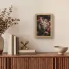 Leeuw - Dier - Natuur - Botanisch - Bloemen - Roze Light Box met kabel (Tafellamp) klein -sfeer2