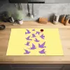 Vogels - Cirkel - Geel - Beweging Inductie beschermer vinyl 3mm klein -sfeer5