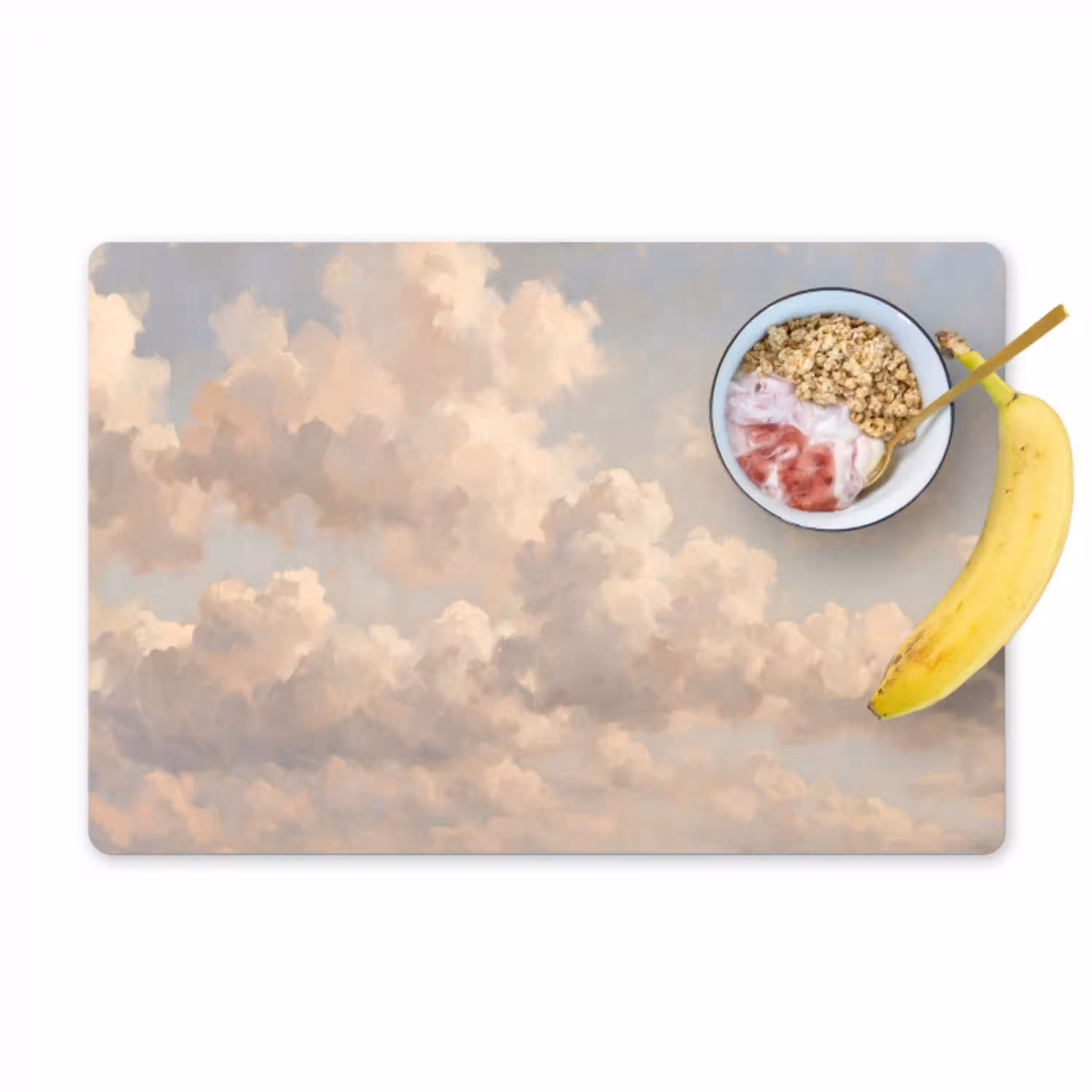 Wolken - Zacht - Natuur - Klassiek - Beige Placemat vinyl groot -zzzproduct_Kitchenyeah-website