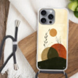 Planten - Abstract - Vormen Hoesje iPhone 16 Pro Max met koord klein -sfeer4