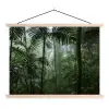 Regenwoud - Tropisch - Jungle - Bomen - Planten textielposter latten blank klein -3d