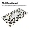 Hartjes - Patroon - Zwart Muismat XXL klein 681 -sfeer4