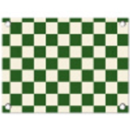 Schaakbord - Patroon - Groen tuinposter los doek klein 239 -3d