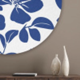 Floraal - Modern - Blauw Akoestische PET Vilt - Rond klein 838 -sfeer5_closeup