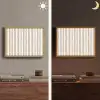 Minimalistisch - Strepen - Beige Light Box met batterij (Wandlamp) middel 907 -sfeer3