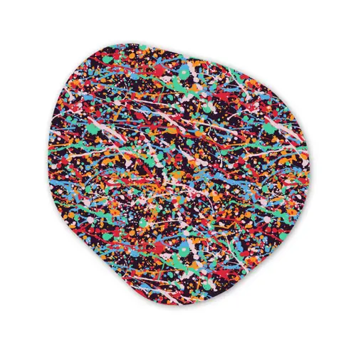 Spat - Abstract - Waterverf - Multi Wandcirkel Organisch Forex 3mm klein 629 -3d