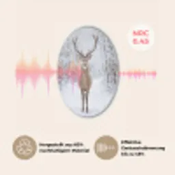 Hert - Winter - Bos - Natuur - Wit Akoestische PET Vilt - Rond klein -USP_DE