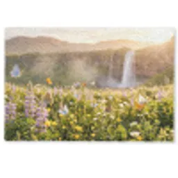 Vlinders - Waterval - Bloemenveld Deurmat klein -zkaufland3d