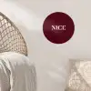 Nice - Bordeaux - Roze Wandcirkel behangsticker klein -sfeer4