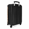 Zeepaard patroon roze NBS - Handbagage koffer - Kinderen Unisex middel -achterkant