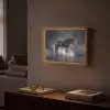 Paard - Magisch - Zwart Light Box met batterij (Wandlamp) middel -sfeer1