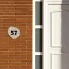 Beige bloemmotief - Traditioneel Naambord Organisch middel -sfeer3