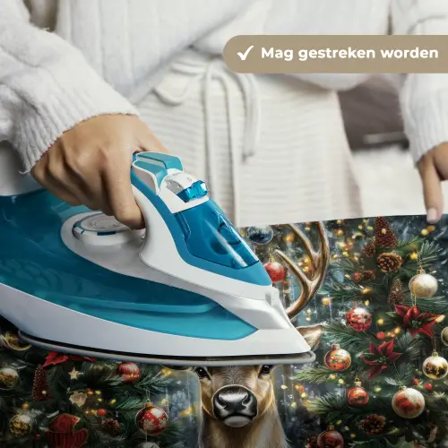 Kerstfeest - Dennenbos - Rood Wandkleed katoen klein -sfeer9