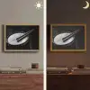 Trommel - Close-up - Drumstokken - Zwart Light Box met batterij (Wandlamp) middel -sfeer3