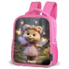 Beer - Vlinders - Bos - Fairy Kinderrugzak - Roze middel -schuin