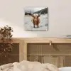 Schotse Hooglander - Landschap - Sneeuw - Bergen - Winter plexiglas 5mm klein -sfeer4