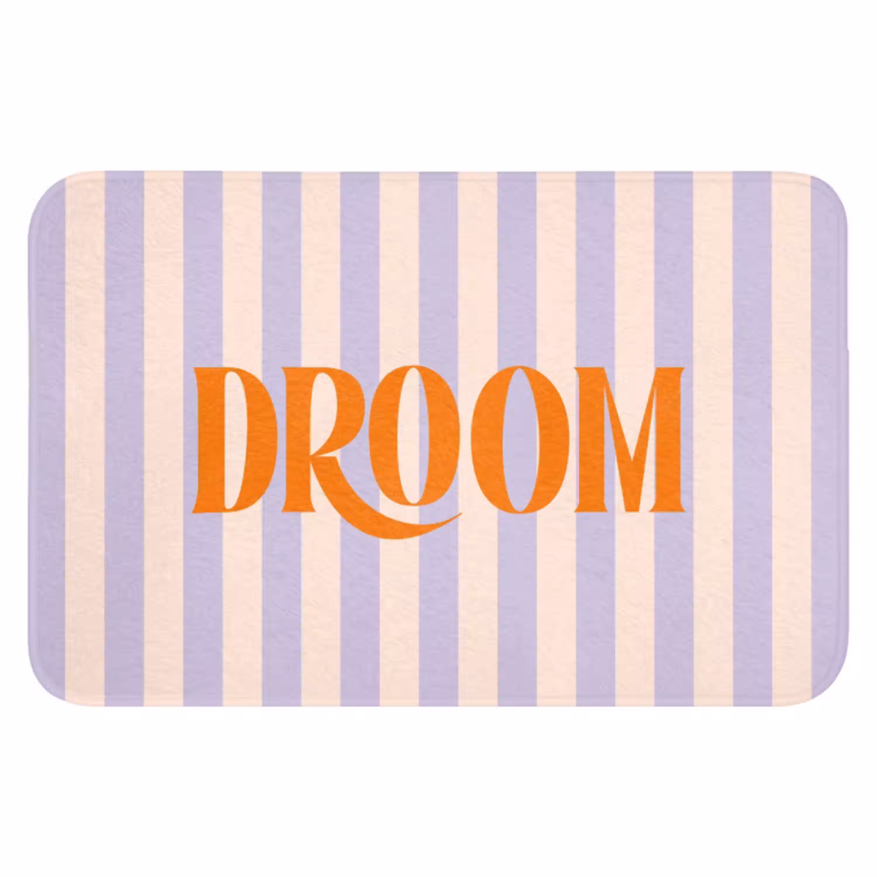 Lila - Oranje - Strepen - Droom WCmat klein -3d