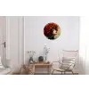 Vrouw - Appels - Rood - Bladeren Wandcirkel aluminium klein -woonkamer