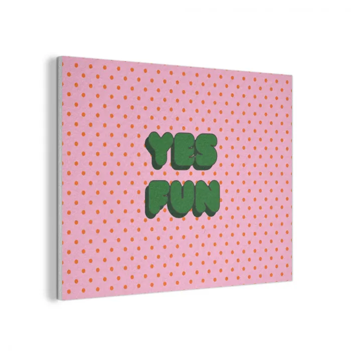 Yes fun - Groen - Roze - Stippen PET vilt klein -3d