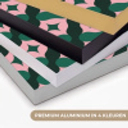 Groen - Roze - Retro - Sterren Textielframe zwart klein 947 -USP_kleurenNL