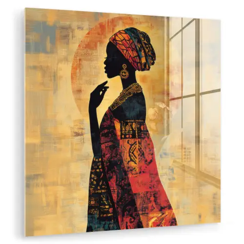 Vrouw - Silhouet - Patronen - Sierlijk plexiglas 5mm klein -zzzproduct_nieuw