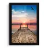 Steiger - Water - Zonsondergang - Roze - Horizon fotolijst zwart zonder passe partout klein -3d