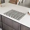 Klassiek - Stippen - Zwart Inductie beschermer vinyl 3mm klein 276 -sfeer8