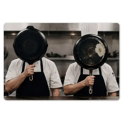 Koks - Koekenpannen - Keuken Placemat vinyl groot -zzsfeer1_Kitchenyeah-website