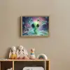 Alien - Groen - Planeten - Ruimte Light Box met batterij (Wandlamp kind) middel -sfeer2_kind